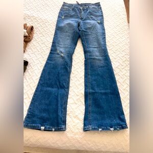 Flared Blue Jeans
